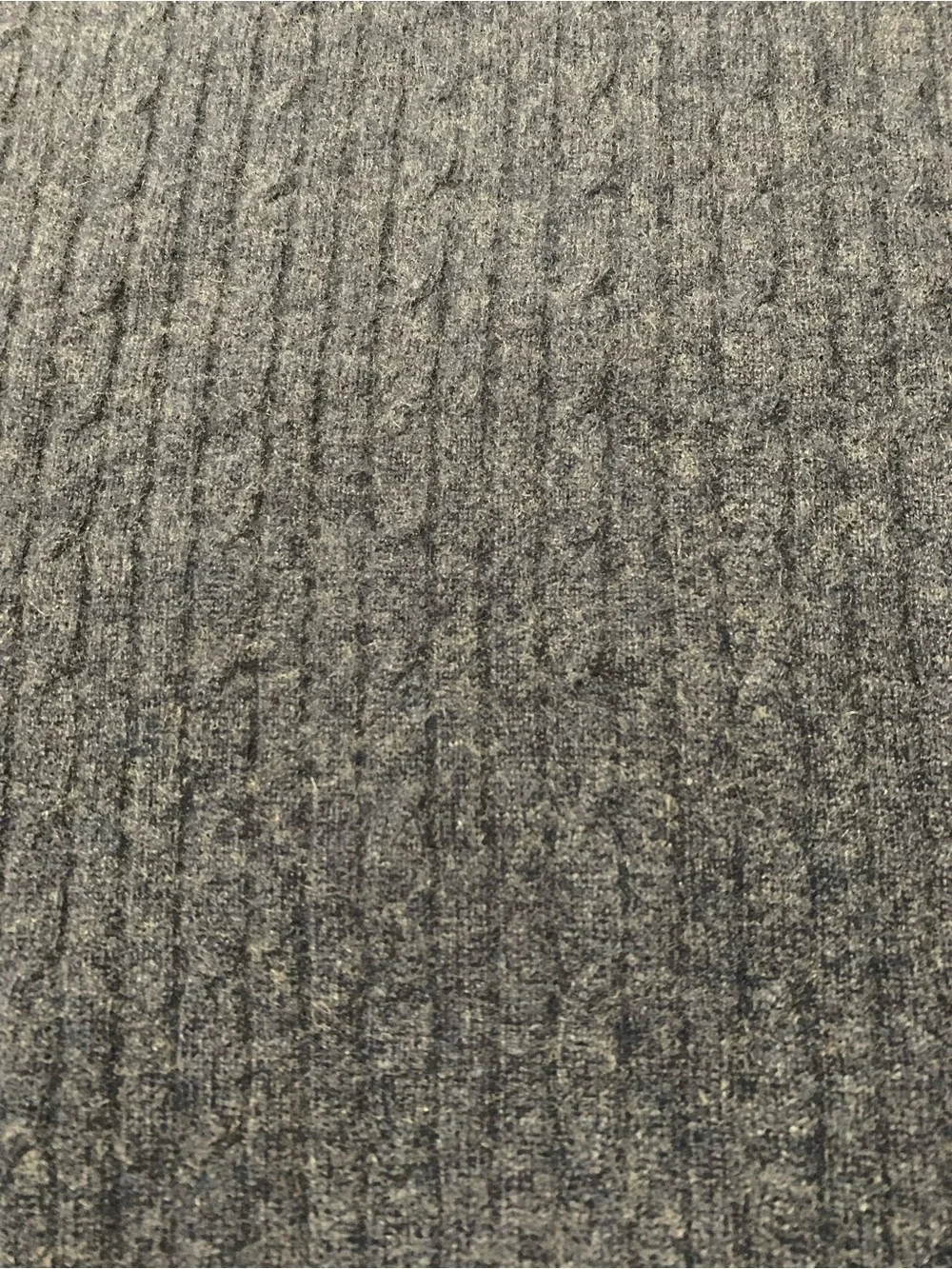 Men’s Cozy Vintage Tasso Elba Navy Cashmere V-Neck Cable Knit Sweater Coastal, L